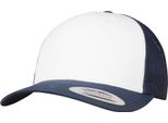 Flexfit - Cappello Trucker Per Uomo/Donna Unisex, Colori A Blocchi BC6964 (Taglia Unica) (Navy/Bianco)