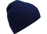 Beechfield - Berretto Da Uomo/Donna Unisex, Cotone Organico, Maglia Fine BC6967 (Taglia Unica) (Blu Navy)