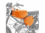 Serbatoio / Serbatoio Di Benzina Per Simson S51 / S50 / S70 Con Copertura Laterale Arancione