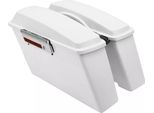 Valigia Laterale Per Harley Davidson Road King Classic 98-13 Bianco Liscio