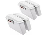 Set Di 2 Valigie Laterali Per Harley Davidson Touring Modelli 94-13 # White G
