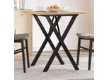 Maison Exclusive - Tavolo Da Pranzo Telaio A X 70X70X75,5 Cm Legno Pino E Acciaio