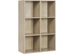 Libreria Happyment Yuda - 6 Scomparti - Rovere - 60X29,5X89Cm - Libreria - Soggiorno, Camera Da Letto E Cameretta Dei Bambini - Legno Mdf