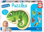 Educa Baby Puzzle Animali Tropicali 5In1 (3-5 Pezzi)