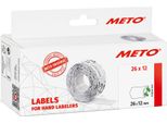 Meto 9506162 Etichette Meto Per Etichettatrici Di Prezzo, 26 X 12 Mm, Bianco