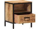 Vidaxl Comodino 40X35X50 Cm In Legno Massiccio Di Mango