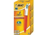 Penna A Sfera 4 Colori Fine (12 Pezzi) Bic