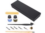 Set Di Pennini Per Calligrafia Con Impugnatura In Legno, Pennini Per Scrittura Con Inchiostro, Strumento Per Calligrafia Per Principianti，3#