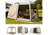 Vevor Tenda Pop Up, 3304,8X280,4 Cm, Tenda Da Campeggio Per 4-8 Persone, Tenda Per Feste Con Borsa Di Trasporto, Pareti Laterali In Rete E Picchetti, Per Giardino, Patio E Attività All'aperto, Beige