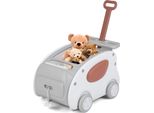 Deambulatore Costway, Girello 2 In 1 Con Ruote, Sedile Pieghevole E Cintura Di Sicurezza, Girello Per Bambini Da 1 Anno, Grigio