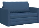 Vidaxl Divano Letto 110 Cm Blu Tessuto
