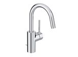 Kludi Bozz Mitigeur Monocommandé Pour Lavabo, Hauteur D'éCoulement 185Mm, Bec Pivotant, Chrome, 380270576, 380270576