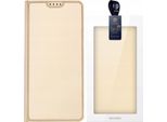 Dux Ducis Skin Pro Custodia Per Xiaomi Redmi 11A / Poco C55 / Redmi 12C Cover Con Flip Card Wallet Stand Oro