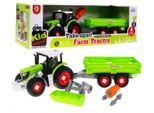 Trattore Smontato Con Rimorchio Per Bambini Dai 3 Anni In Su. Cacciavite + Cacciavite + Bulldozer
