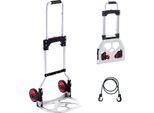 Vevor Carrello Per Sacchi Pieghevole Da 80 Kg Carrello Da Trasporto In Lega Di Alluminio E Plastica Carrello Impilabile Con Maniglia Regolabile 715-930 Mm Carrello Pieghevole Con Corda Di Legatura Dimensioni Compatte Per Lo Stoccaggio