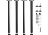Vevor Set Di 4 Gambe Per Tavolo Corse Per Tavolo 762 Mm Di Altezza 110 Mm Piastra Di Montaggio Acciaio Al Carbonio Verniciatura A Polvere Nero Opaco 544 Kg Di Portata Ideale Per Tavoli Da Cucina Soggiorno Console Tavoli Da Studio