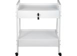 Succebuy Carrello Da Laboratorio, Carrello Multiuso A 2 Livelli In Acciaio Inox. Carrello Medico Con 2 Cassetti. Mobile, Verniciato Di Bianco. Ruote Girevoli. Per Laboratori, Ospedali, Dentisti, Saloni Di Bellezza.