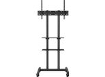 Succebuy Carrello Porta Tv Mobile, Supporto Regolabile In Altezza Per Tv Da 32-70 Pollici, Supporto Tv Rotante Con Ruote, Doppio Ripiano Per Dispositivi Av, Supporto Tv Portatile Per Camera Da Letto E Soggiorno