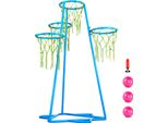 Succebuy Canestro Per Bambini, Canestro A 4 Canestri Per Bambini. Supporto Portatile Per Pallacanestro Con Altezza Regolabile E 3 Palloni