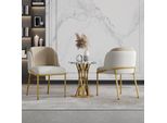 Fortuna Lai 2 St Sedia Moderna Con Gambe Inclinate E Piedini Regolabili , Ideale Per La Casa, Uffici Open Space,Da Pranzo (Beige)
