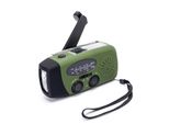 Aiorber Radio Di Emergenza Portatile Con Manovella, Solare, Usb, Torcia Led, Am/Fm/Wb, 600Mah Powerbank, Per Il Campeggio All'aperto, Verde