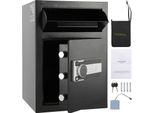 Succebuy 2.5 Cub Depository Safe, Cassaforte Di Deposito Con Serratura A Codice Elettronico E 2 Chiavi, 20.27'' X 13.97'' X 13.97'', Per Contanti E Posta, Casa, Hotel, Ufficio