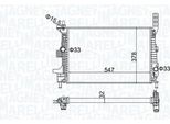 Magneti Marelli 350213173800 Radiatore Radiatore Acqua Radiatore Motore Per Ford Focus Iii Turnier Focus Iii C-Max Ii (DXA/CB7, Dxa/Ceu) Grand C-Max