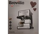 Breville VCF045X Macchina Per Caffè Ed Espresso Primalatte, Adatta Per Caffè In Polvere O Cialde, 15 Bar, Montalatte, Argento/Bianco