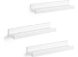 In And Outdoormatch Scaffale A Muro Galleggiante Jizz - Scaffale A Muro - Scaffale A Muro - Scaffale Per Foto - Bianco - 44X17X17Cm