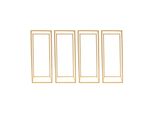 Set Di Portafiori Da Matrimonio, Design A 4 Pezzi, Colore Oro, Oro