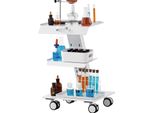 Succebuy Carrello Da Laboratorio A 3 Strati, Carrello In Metallo Con Rotelle, Capacità Di Carico 100 Kg, Carrello Mobile Per Laboratorio, Clinica, Salone Di Bellezza E Salone Di Bellezza