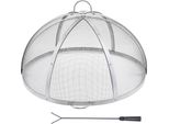Succebuy Parascintille Rotondo Da 40" Per Fuochi D'artificio, Coperchio Rinforzato In Acciaio Robusto, Coperchio Superiore Facile Da Aprire Con Maniglia Ad Anello Per Fuochi D'artificio Da Patio, Uso Esterno"