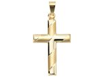 KreuzanhäNger Jobo "AnhäNger Kreuz", Gold (Gelbgold 333), SchmuckanhäNger, Damen, Gelbgold 333, 333 Gold Diamantiert