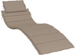Vidaxl Cuscino Lettino Taupe 186X58X4 Cm Tessuto Oxford