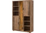 MASSIVMOEBEL24 | Bark #101 Scaffale In Legno Di Acacia Laccato / Natur 118X40X180