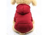 Felpa Con Cappuccio Per Cani In Cotone, Cappotto Per Cani, Caldo Per Cani, Maglione Per Cani Con Cappuccio, Vestiti Per Cani E Gatti, Vestiti Per Cani In Inverno, 2XL, Rosso