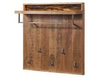 MASSIVMOEBEL24 | Guardaroba In Legno Di Acacia 88X25X88 Laccato Naturale Bark #119