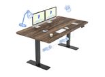 Flexispot QB2 Scrivania Regolabile In Altezza Elettricamente 140X70 Cm, 2 Motori Potenti, Portata 120 Kg, Protezione Anticollisione, 4 Funzioni Di Memoria (Marrone)