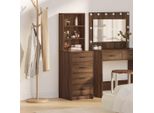 Vidaxl Credenza In Rovere Marrone 40 X 41 X 135 Cm Materiale A Base Di Legno