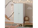 Armadio Per Bambini 'Sandnes' A 2 Ante 123 X 60 X 40 Cm Bianco/Verde Menta
