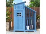 Gerätehaus Gartenschrank Geräteschuppen Geräteschrank auch für kleine Gärten geeignet Blau