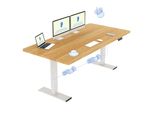 Flexispot QB2 Scrivania Regolabile In Altezza Elettricamente 160X70 Cm, 2 Motori Potenti, Portata 120 Kg, Protezione Anticollisione, 4 Funzioni Di Memoria (Acero)