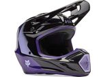 Casco Da Motocross Fox V3 Spire Per Ragazzi, Nero/Viola, Y/S (49/51)