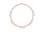Kette Mit AnhäNger Echtzeit "Schmuck Geschenk Edelstahl Halskette Endless Love Herzen", Rosa (RoséGoldfarben), Halsketten, Damen, Edelstahl, L: 45 B: 2Mm, B:2Mm