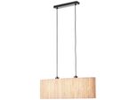 Brilliant Pendelleuchte "Wimea", Schwarz (Schwarz, Natur), 2, H: 120Cm, 1 Stk., Leuchten, 2Flg Schwarz/Natur, Pendelleuchte