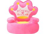Vidaxl Poltrona Per Bambini In Peluche Rosa Princess