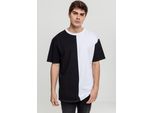Urban Classics - Camicia Oversize Harlequin Schwarz / Weiß M