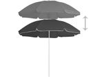 Vidaxl Ombrellone Con Palo In Acciaio Antracite 180 Cm