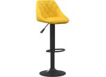 Vidaxl Sgabello Da Bar In Velluto Giallo Senape