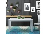 Tavolo 160X90 Allungabile A 240 Cm Elindo Colore Bianco Frassinato
